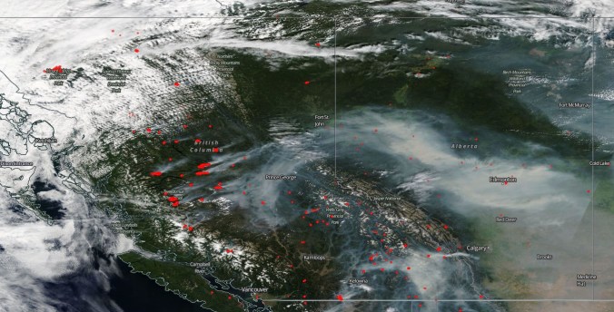 Fire plume Aug 8 Edmonton
